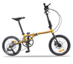 Load image into Gallery viewer, 16 INCH LITEPRO FOLDING BICYCLE  9-SPEED DISC BRAKE ( WEIGHS ONLY 11.5 KG )(Free Installation With Purchase)
