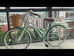 Load and play video in Gallery viewer, 24-INCH PROMETHEUS  JAPAN 6-SPEED SHIMANO TRANSMISSION RETRO BICYCLE
