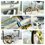 Load image into Gallery viewer, 16 Inch FnHon Gust Silver White Color with Shimano Sora 9 Speed, Litepro Gold V Brake and 349 wheelset ( Pre-Order 3 Weeks)
